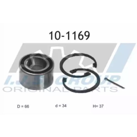 Подшипник ступицы (передней) Opel Astra F/Combo/Kadett/Vectra (34x66x37)(к-кт) (10-1169)