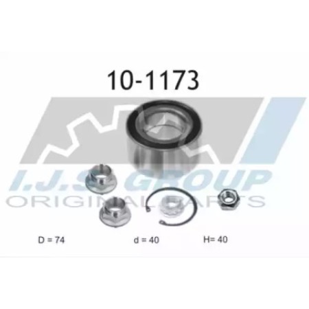 Подшипник ступицы (передней) Skoda Octavia -03/VW Bora/Golf IV/Amulet (40x74x40)(к-кт) (10-1173)