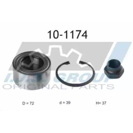 Подшипник ступицы (передней) Ford Fiesta -08 (+ABS) (39x72x37)(к-кт) (10-1174)