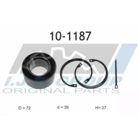 Подшипник ступицы (передней) Ford Escort/Fiesta 90- (39x72x37)(к-кт) (10-1187)