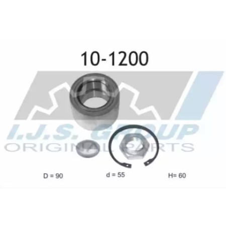 Подшипник ступицы (передней) Fiat Ducato 02- (55x90x60)(к-кт) (10-1200)