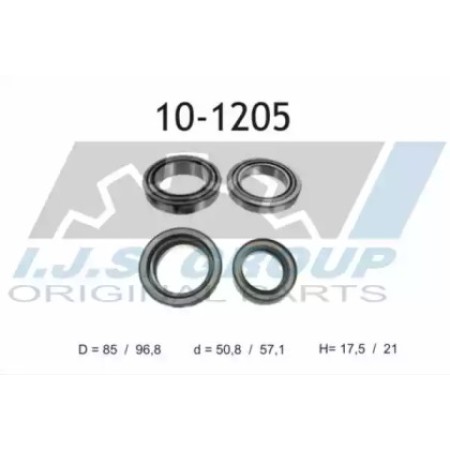 Подшипник ступицы (задней) Ford Transit 86-00 (спарка) (50.8x85x17.5/57.1x96.8x21) )(к-кт) (10-1205)