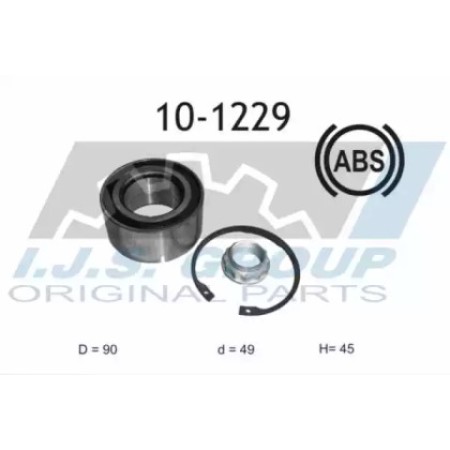 Подшипник ступицы (передней) BMW 3 (E90/E91/E92)/5 (E60/E61)/X5 (E53) 00- (49x90x45) (+ABS)(к-кт) (10-1229)