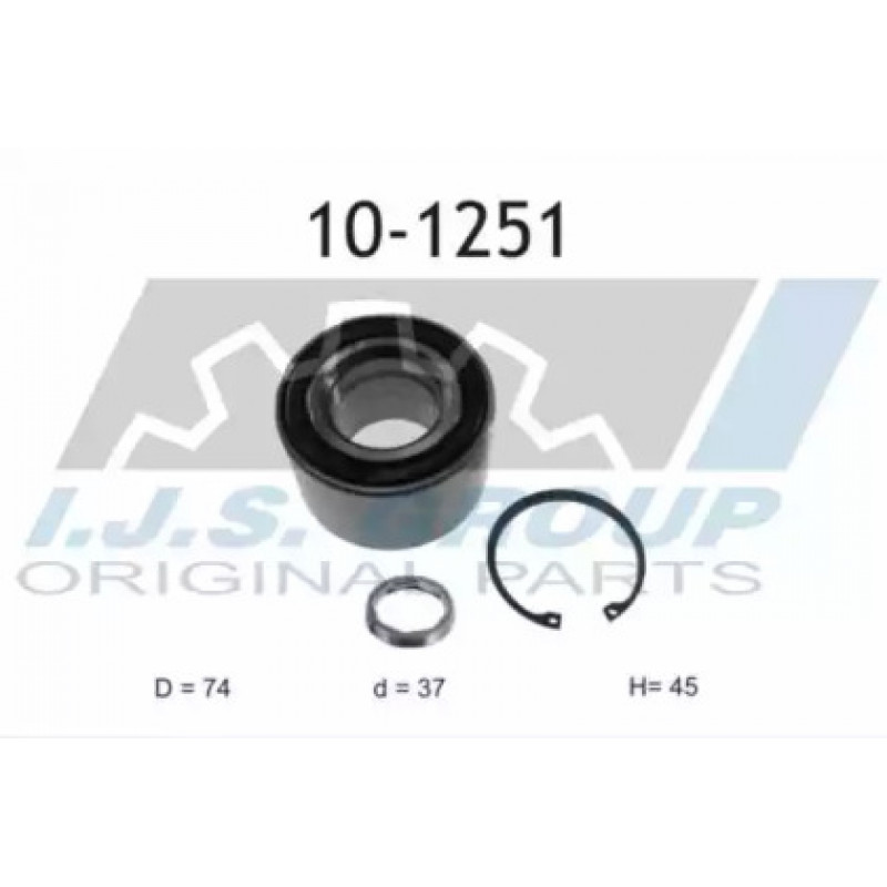 Подшипник ступицы (задней) Opel Omega A/B 1.8-3.0i 86-03 (37x74x45) (к-кт) (10-1251)