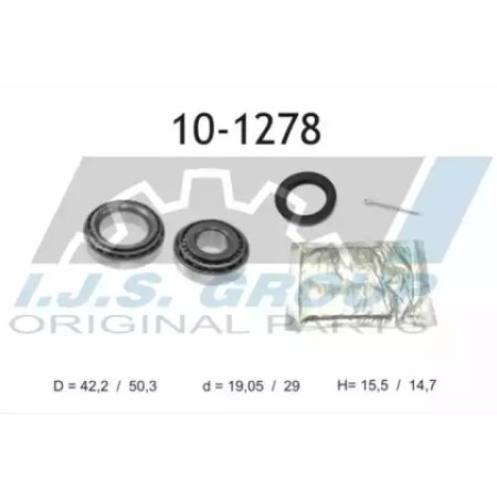 Подшипник ступицы (задней) VW Caddy II 95-04 (29x50.3x14.7/19.05x42.2x15.5) (к-кт) (10-1278)