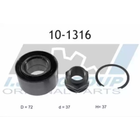 Подшипник ступицы (передней) Fiat Doblo 01- (-ABS)(к-кт) (10-1316)