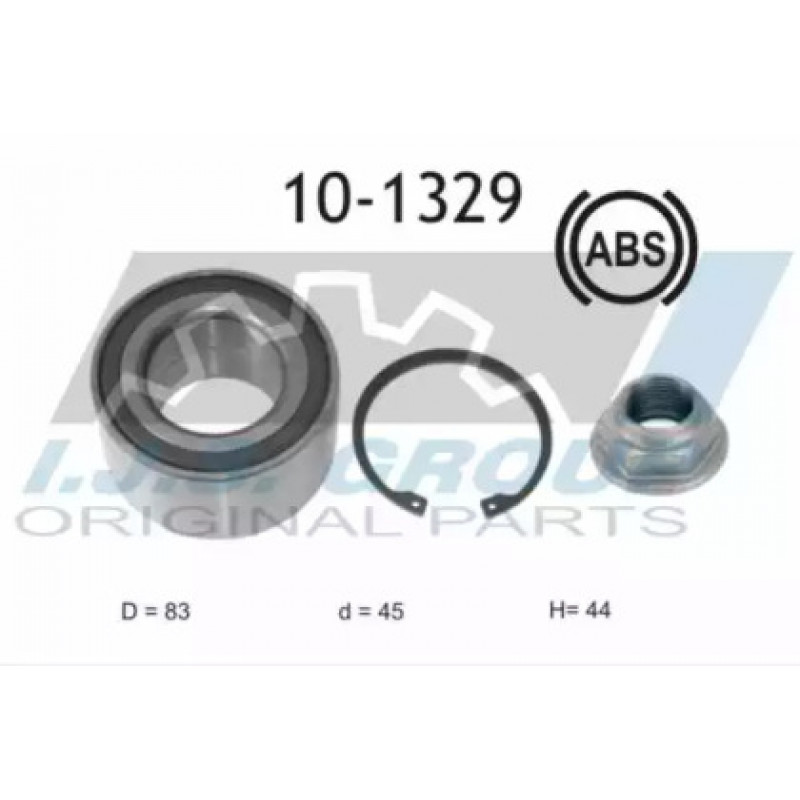 Подшипник ступицы (передней) Citroen C4/C5/C6 05-/Peugeot 407/607/308/508 11- (45x83x44)(+ABS)(к-кт) (10-1329)