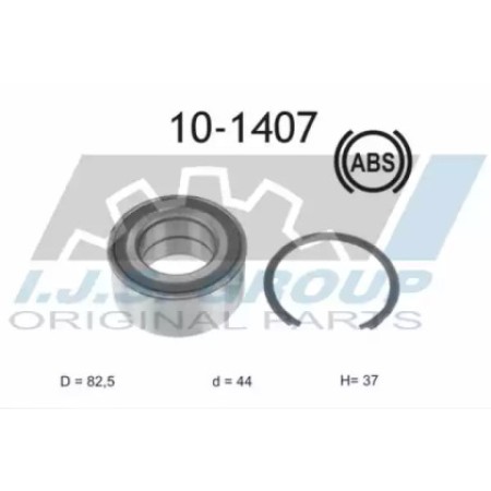 Подшипник ступицы (передней) Fiat Scudo 96-07 (44x82.5x37)(+ABS)(к-кт) (10-1407)