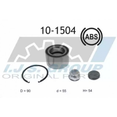 Подшипник ступицы (передней) Renault Master 10- (+ABS) )55x90x54) (+ABS) (К-кт) (10-1504)