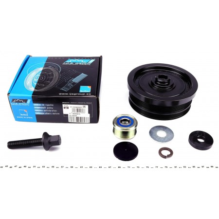 Шкив коленвала + шкив генератора BMW 1/3/5/X3 2.0D 02- (4PK+6PK) (в комплекте с болтом) (17-1034KSETA)