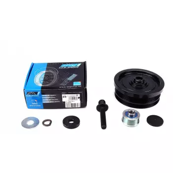 Шкив коленвала + шкив генератора BMW 3 (E46)/5 (E39/E61) 99-10 (4PK+6PK) (в комплекте с болтом) (17-1034KSETB)