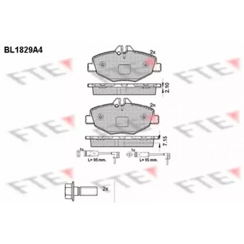 Гальмівні колодки (передні) MB E-class (W211) 1.8-3.2D 02-09 (с датчиками) (BL1829A4)