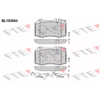 Колодки тормозные (передние) MB C-class/CLK 1.8-5.5 98- (с датчиками) (BL1830A4)