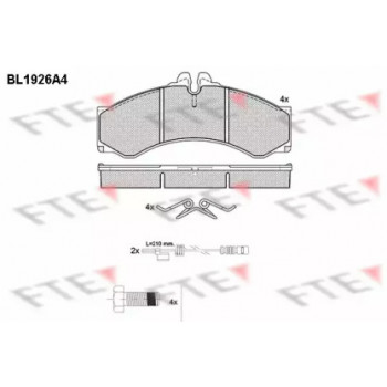 Колодки тормозные (передние/задние) MB Sprinter 408-416/VW LT 46 96- (с датчиками) (BL1926A4)