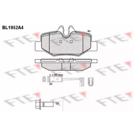 Колодки тормозные (задние) MB Vito (W639) 03- (с датчиками) (BL1952A4)