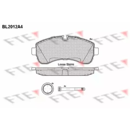 Колодки тормозные (передние) MB Sprinter 509-519CDI/VW Crafter 50 06- (спарка) (BL2012A4)