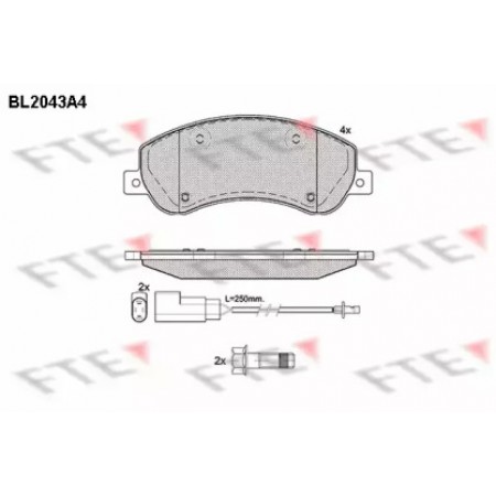 Колодки тормозные (передние) Ford Transit 06- (RWD) (BL2043A4)