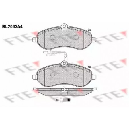 Колодки тормозные (передние) Fiat Scudo/Citroen Jumper/Peugeot Expert 07- (с датчиком) (BL2063A4)