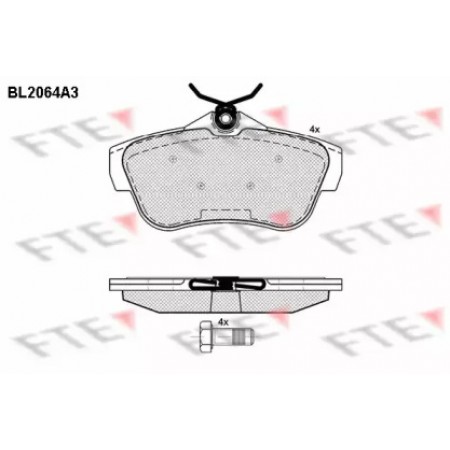 Колодки тормозные (задние) Fiat Scudo/Peugeot Expert 1.6D/2.0D 07- (BL2064A3)