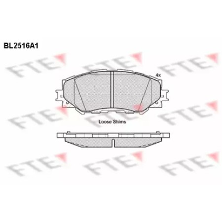 Колодки тормозные (передние) Toyota RAV4 III 06-/Auris 07- (BL2516A1)