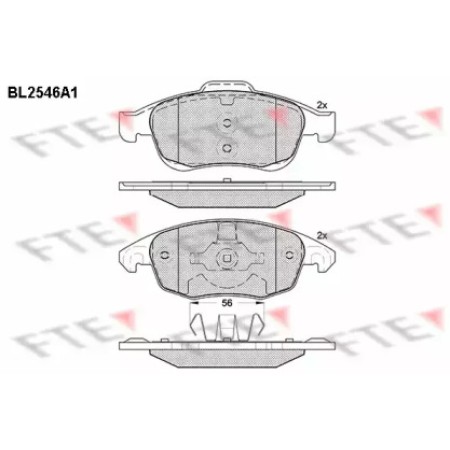 Колодки тормозные (передние) Citroen Berlingo/Peugeot Partner 08- (BL2546A1)