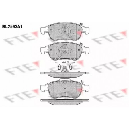 Колодки тормозные (передние) Renault Fluence/Megane/Scenic 09- (BL2593A1)
