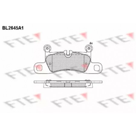 Гальмівні колодки (задні) VW Touareg/Porsche Cayenne 10- (187.5x75.5) (BL2645A1)