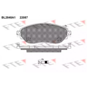 Гальмівні колодки (передні) Renault Trafic 1.6 dCi 14- (BL2848A1)