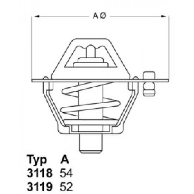 Термостат Mitsubishi Colt/Lancer 1.2-2.0 75-94 (3119.82D4)