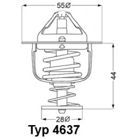 Термостат Mitsubishi Lancer/Outlander/Pajero 1.3-2.4 90- (4637.82D)