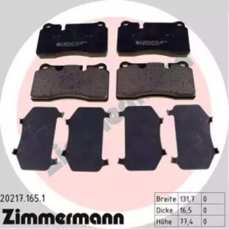 Колодки тормозные (передние) Land Rover Range Rover 2.7D-4.4 03-13 (Brembo) (20217.165.1)