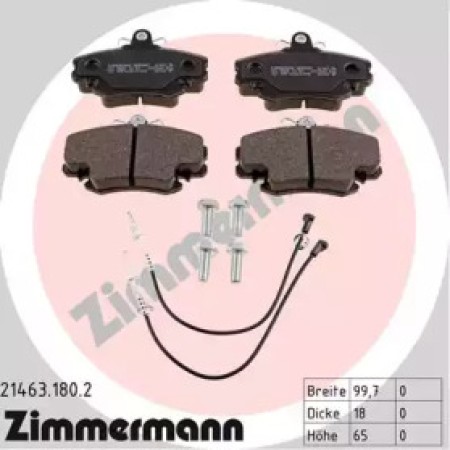 Колодки тормозные (передние) Renault Megane I 96-03 (Lucas - Girling)/(с датчиками) (21463.180.2)
