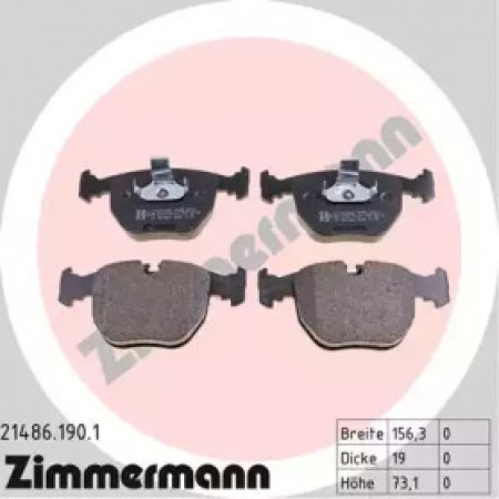 Колодки тормозные (передние) BMW 5 (E39)/7 (E38) 94-04 (Ate-Teves) (21486.190.1)