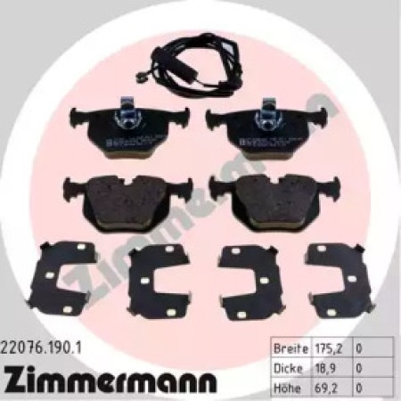 Колодки тормозные (передние) MB C-class (W205/S205/C205)/E-class (W213/S213/C238) 13- (Lucas) (22076.190.1)