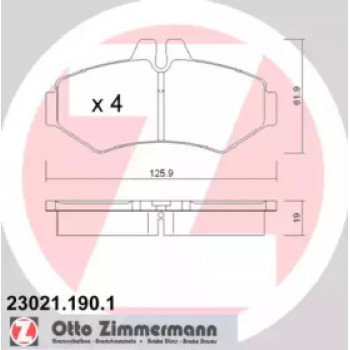 Колодки гальмівні (задні) MB Sprinter 208-316 96- (Bosch) (23021.190.1)