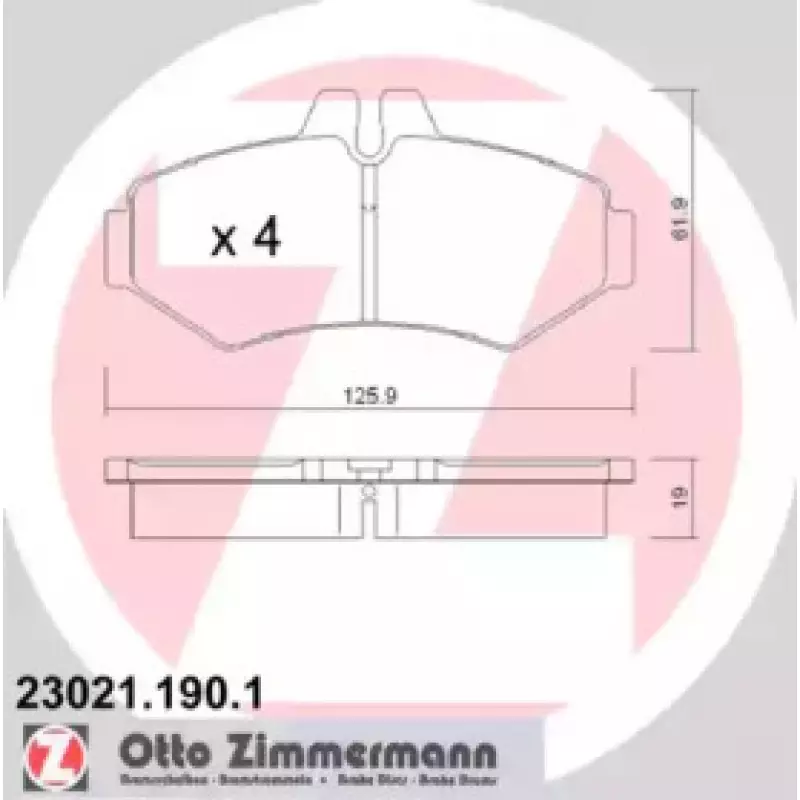 Колодки тормозные (задние) MB Sprinter 208-316 96- (Bosch) (23021.190.1)