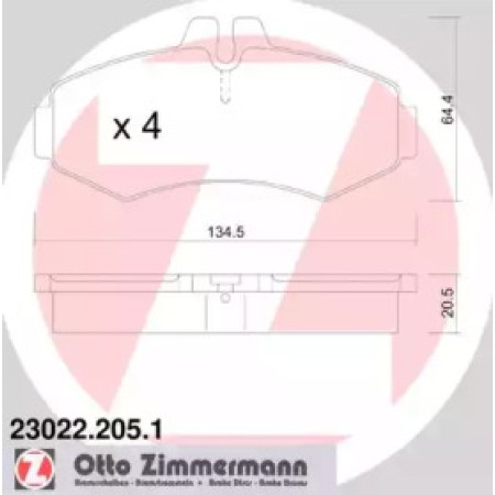 Колодки тормозные (передние) MB Vito (W638) 96- (Bendix-Bosch) (23022.205.1)