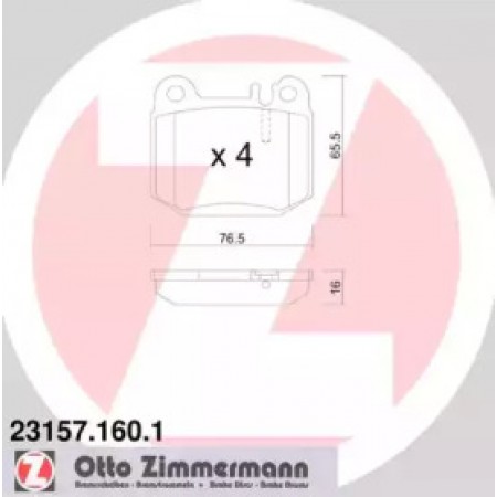 Колодки тормозные (задние) MB M-class (W163) 98-05 (Brembo) (23157.160.1)