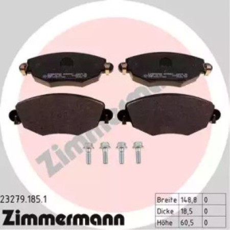 Колодки тормозные (передние) Ford Mondeo III 00-07 (Bosch) (23279.185.1)