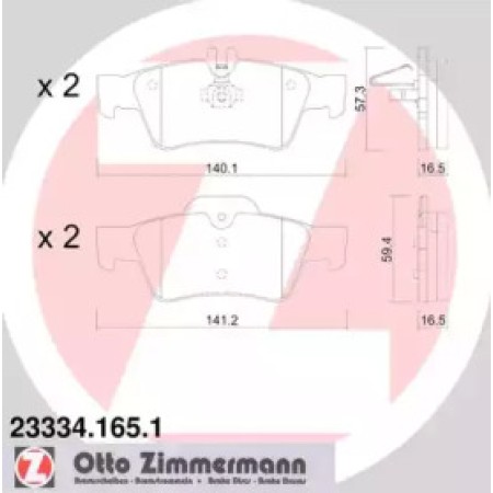 Колодки тормозные (задние) MB E-class (W211/W212)/S-class (W220/W221) 98- (Ate-Teves) (23334.165.1)