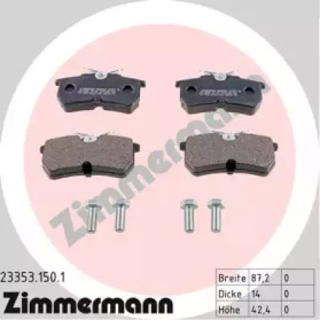 Колодки тормозные (задние) Ford Focus 98-07/Fiesta V/VI 05- (Lucas-Girling) (23353.150.1)