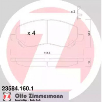 Колодки гальмівні (передні) Mitsubishi Lancer 00-  (Sumitomo) (23584.160.1)