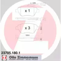 Колодки тормозные (передние) Fiat Doblo/Citroen Nemo/Peugeot Bipper 08- (Bendix-Bosch) (с датчиком)  (23705.180.1)