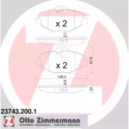 Колодки гальмівні (передні) MB E-class (W211) 02-09 (Bosch) (23743.200.1)