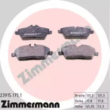Колодки гальмівні (передні) BMW 1 (E87) 03-12/Ford Focus II (Lucas-Giling) (23915.175.1)