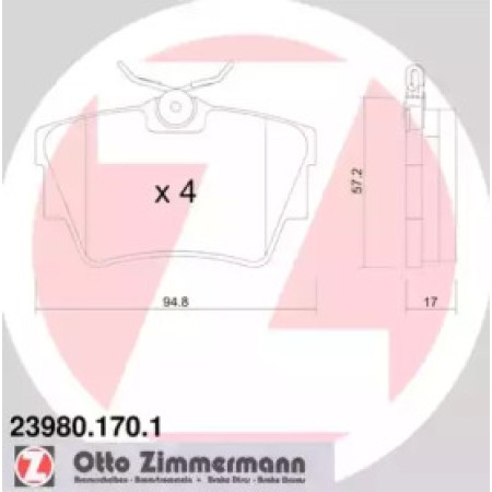 Колодки тормозные (задние) Opel Vivaro/Renault Trafic/Nissan Primastar 01- (Lucas-Girling) (23980.170.1)