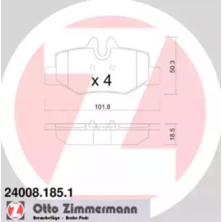 Колодки гальмівні (задні) MB Vito (W639) 03- (Bendix-Bosch) (24008.185.1)