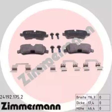 Колодки тормозные (задние) Land Rover Discovery III/IV 04-18/Range Rover 02-13 (TRW) (с датчиком) (24192.175.2)