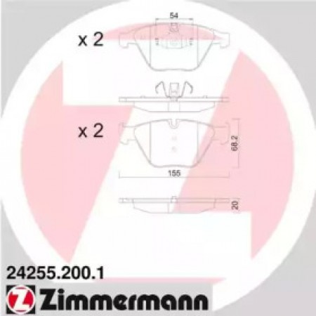 Колодки гальмівні (передні) BMW 3 (E90/E91) 04-13/X1 (E84) 09-15 (Ate - Teves) (24255.200.1)