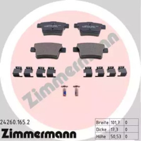 Колодки гальмівні (задні) Ford Mondeo III 1.8-2.2 00-09 (Bendix-Bosch) (24260.165.2)